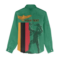 Personalized Zambia Independence Day Women Casual Shirt Lusaka Freedom Statue - Wonder Print Shop