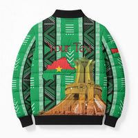Personalized Burkina Faso Martyrs Day Bomber Puffer Jacket Monument des Heros Nationaux - Wonder Print Shop