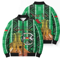 Personalized Burkina Faso Martyrs Day Bomber Puffer Jacket Monument des Heros Nationaux - Wonder Print Shop
