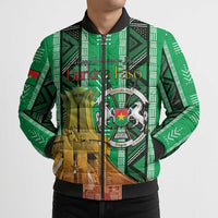 Personalized Burkina Faso Martyrs Day Bomber Puffer Jacket Monument des Heros Nationaux - Wonder Print Shop