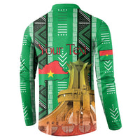 Personalized Burkina Faso Martyrs Day Button Sweatshirt Monument des Heros Nationaux - Wonder Print Shop