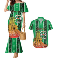 Personalized Burkina Faso Martyrs Day Couples Matching Mermaid Dress and Hawaiian Shirt Monument des Heros Nationaux - Wonder Print Shop