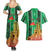 Personalized Burkina Faso Martyrs Day Couples Matching Summer Maxi Dress and Hawaiian Shirt Monument des Heros Nationaux - Wonder Print Shop
