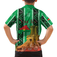 Personalized Burkina Faso Martyrs Day Family Matching Off Shoulder Maxi Dress and Hawaiian Shirt Monument des Heros Nationaux - Wonder Print Shop