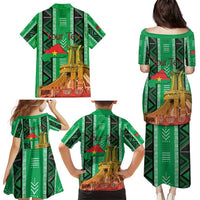 Personalized Burkina Faso Martyrs Day Family Matching Puletasi and Hawaiian Shirt Monument des Heros Nationaux - Wonder Print Shop