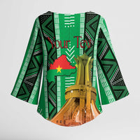 Personalized Burkina Faso Martyrs Day Kimono Sleeve Blouse Monument des Heros Nationaux - Wonder Print Shop