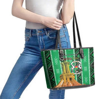 Burkina Faso Martyrs Day Leather Tote Bag Monument des Heros Nationaux - Wonder Print Shop