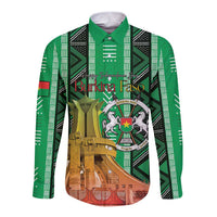 Personalized Burkina Faso Martyrs Day Long Sleeve Button Shirt Monument des Heros Nationaux - Wonder Print Shop