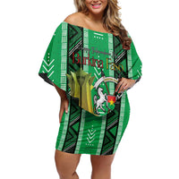 Personalized Burkina Faso Martyrs Day Off Shoulder Short Dress Monument des Heros Nationaux - Wonder Print Shop