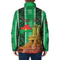 Personalized Burkina Faso Martyrs Day Padded Jacket Monument des Heros Nationaux - Wonder Print Shop