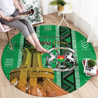 Burkina Faso Martyrs Day Round Carpet Monument des Heros Nationaux - Wonder Print Shop