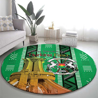 Burkina Faso Martyrs Day Round Carpet Monument des Heros Nationaux - Wonder Print Shop