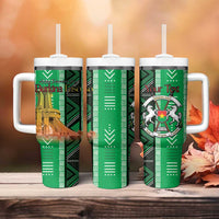 Personalized Burkina Faso Martyrs Day Tumbler With Handle Monument des Heros Nationaux - Wonder Print Shop