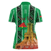 Personalized Burkina Faso Martyrs Day Women Polo Shirt Monument des Heros Nationaux - Wonder Print Shop