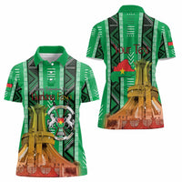 Personalized Burkina Faso Martyrs Day Women Polo Shirt Monument des Heros Nationaux - Wonder Print Shop
