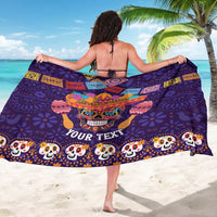 Personalised Mexico Day Of The Dead Sarong Sugar Skull With Maracas Mexican Folk Pattern - Wonder Print Shop