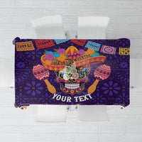 Personalised Mexico Day Of The Dead Tablecloth Sugar Skull With Maracas Mexican Folk Pattern - Wonder Print Shop