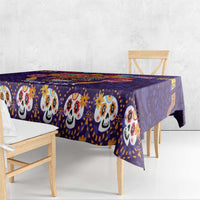Personalised Mexico Day Of The Dead Tablecloth Sugar Skull With Maracas Mexican Folk Pattern - Wonder Print Shop