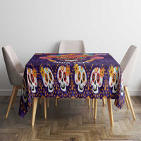 Personalised Mexico Day Of The Dead Tablecloth Sugar Skull With Maracas Mexican Folk Pattern - Wonder Print Shop