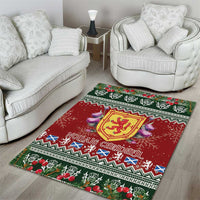 Scotland Christmas Area Rug The Royal Arms of Scotland With Thistle - Wonder Print Shop