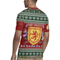 Scotland Christmas Rugby Jersey The Royal Arms of Scotland With Thistle - Wonder Print Shop