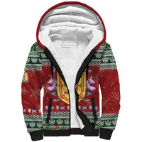 Scotland Christmas Sherpa Hoodie The Royal Arms of Scotland With Thistle - Wonder Print Shop