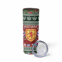 Scotland Christmas Skinny Tumbler The Royal Arms of Scotland With Thistle - Wonder Print Shop
