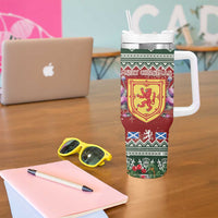 Scotland Christmas Tumbler With Handle The Royal Arms of Scotland With Thistle - Wonder Print Shop