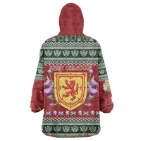 Scotland Christmas Wearable Blanket Hoodie The Royal Arms of Scotland With Thistle - Wonder Print Shop