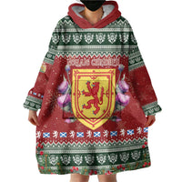 Scotland Christmas Wearable Blanket Hoodie The Royal Arms of Scotland With Thistle - Wonder Print Shop