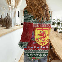 Scotland Christmas Women Casual Shirt The Royal Arms of Scotland With Thistle - Wonder Print Shop