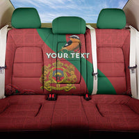 Personalised Morocco Proclamation Day Back Car Seat Cover Moussier's Redstart With Coat Of Arms - Wonder Print Shop