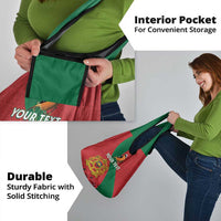 Personalised Morocco Proclamation Day Grocery Bag Moussier's Redstart With Coat Of Arms