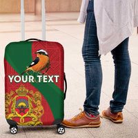 Personalised Morocco Proclamation Day Luggage Cover Moussier's Redstart With Coat Of Arms - Wonder Print Shop