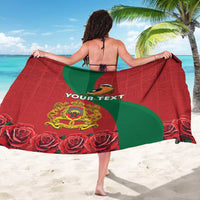 Personalised Morocco Proclamation Day Sarong Moussier's Redstart With Coat Of Arms - Wonder Print Shop