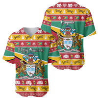 Guyana Christmas Baseball Jersey Coat Of Arms with Flag Style - Wonder Print Shop