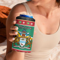 Guyana Christmas 4 in 1 Can Cooler Tumbler Coat Of Arms with Flag Style - Wonder Print Shop