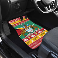 Guyana Christmas Car Mats Coat Of Arms with Flag Style - Wonder Print Shop