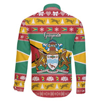 Guyana Christmas Family Matching Short Sleeve Bodycon Dress and Hawaiian Shirt Coat Of Arms with Flag Style - Wonder Print Shop