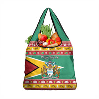 Guyana Christmas Grocery Bag Coat Of Arms with Flag Style