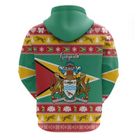 Guyana Christmas Hoodie Coat Of Arms with Flag Style - Wonder Print Shop