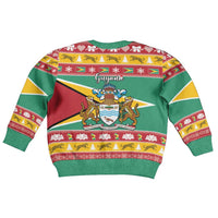 Guyana Christmas Kid Ugly Christmas Sweater Coat Of Arms with Flag Style - Wonder Print Shop