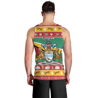 Guyana Christmas Men Tank Top Coat Of Arms with Flag Style - Wonder Print Shop
