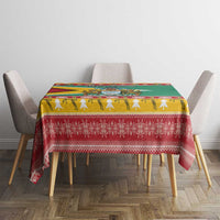 Guyana Christmas Tablecloth Coat Of Arms with Flag Style - Wonder Print Shop