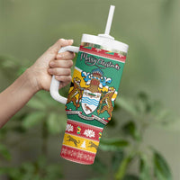 Guyana Christmas Tumbler With Handle Coat Of Arms with Flag Style - Wonder Print Shop