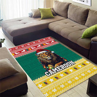Cameroon Christmas Area Rug Lion Santa Joyeux Noel - Wonder Print Shop