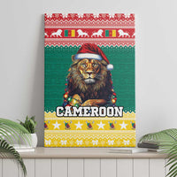 Cameroon Christmas Canvas Wall Art Lion Santa Joyeux Noel - Wonder Print Shop