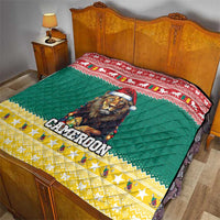 Cameroon Christmas Quilt Lion Santa Joyeux Noel - Wonder Print Shop
