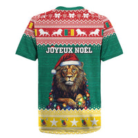 Cameroon Christmas Rugby Jersey Lion Santa Joyeux Noel - Wonder Print Shop