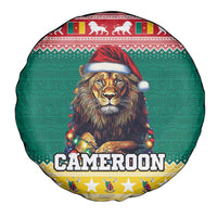 Cameroon Christmas Spare Tire Cover Lion Santa Joyeux Noel - Wonder Print Shop